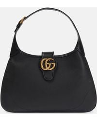 Gucci - Aphrodite Embellished Leather Shoulder Bag - Lyst