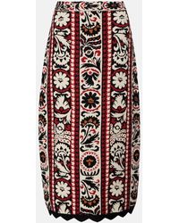 FARM Rio - Tapestry Stripes Jacquard Midi Skirt - Lyst