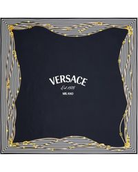 Versace - Foulard Greca Nautical en soie a logo - Lyst
