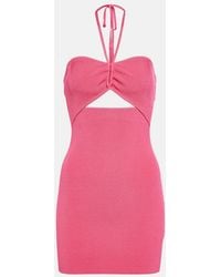 Jonathan Simkhai - Ribbed-Knit Jersey Mini Dress - Lyst