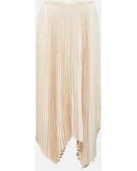 Polo Ralph Lauren - Falda Midi De Saten - Lyst