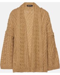 Loro Piana - Cable-knit Cashmere And Mohair Cardigan - Lyst