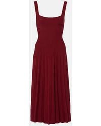 STAUD - Beaton Chiffon-Trimmed Velvet Maxi Dress - Lyst