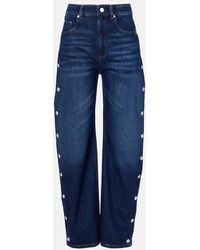 Sportmax - High-Rise Wide-Leg Jeans - Lyst