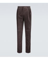 Men's 46 Comfort Dark-blue Wool Textured CLEARANCE... Cucinelli Brunello Cucinelli Pants 