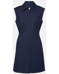 Veronica Beard - Minikleid Serina Aus Einem Baumwollgemisch - Lyst