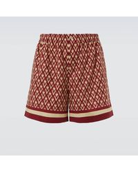 Valentino - Toute La V Cotton Poplin Bermuda Shorts - Lyst