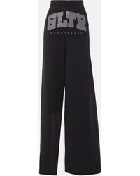 Jean Paul Gaultier - Logo High-rise Cotton Jersey Sweatpants - Lyst