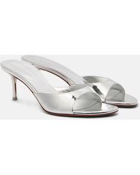 AMINA MUADDI - Jeanne 60 Mirrored Leather Mules - Lyst
