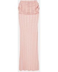 AYA MUSE - Draped Pointelle Maxi Skirt - Lyst
