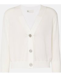 Tory Burch - Cropped Cotton Cardigan - Lyst