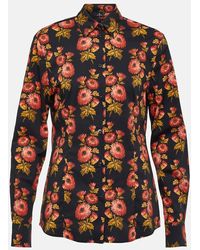 Etro - Chemise En Coton Melange A Fleurs - Lyst