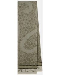 Loewe - Schal Anagram Aus Baumwoll-Jacquard - Lyst