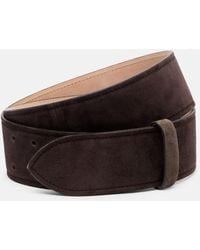 KHAITE - Guertel Theo Aus Veloursleder - Lyst