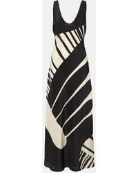 SIR. - Vestido Largo Arte De Saten De Seda - Lyst