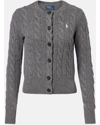 Polo Ralph Lauren - Cable-Knit Wool And Cashmere Cardigan - Lyst