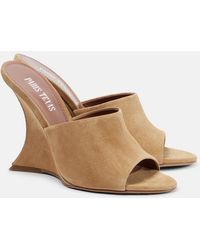 Paris Texas - Nina 105 Suede Mules - Lyst