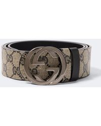 Gucci - Wendbarer Guertel Interlocking G Gg Aus Canvas - Lyst