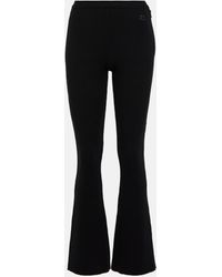 Courreges - Ribbed-knit High-rise Flare Pants - Lyst