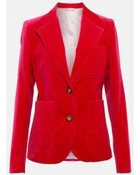 Victoria Beckham - Single-Breasted Velvet Blazer - Lyst