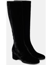 Gianvito Rossi - Joelle 45 Velvet Knee-High Boots - Lyst