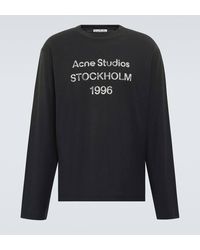Acne Studios - Top in jersey con stampa - Lyst