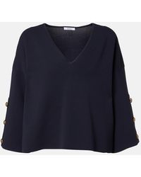 Max Mara - Embellished Crepe Top - Lyst
