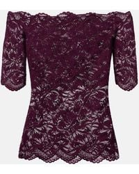 Rabanne - Off-Shoulder Lace Top - Lyst
