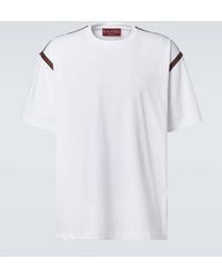 Gucci - Tape Cotton T-Shirt - Lyst