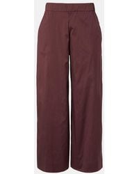 Max Mara - Pece Cotton-Blend Wide-Leg Pants - Lyst