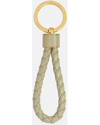 Bottega Veneta - Intreccio Leather Keyring - Lyst