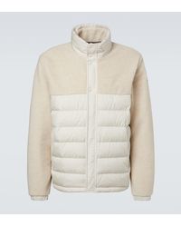 Moncler - Mistral Fleece-Paneled Down Jacket - Lyst