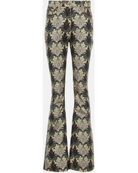 Etro - Printed High-rise Flared Pants - Lyst