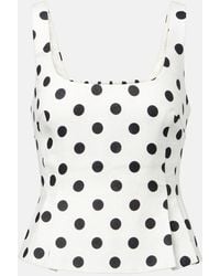 Posse - Rosalie Polka-Dot Linen Top - Lyst