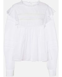 Isabel Marant - Blusa Ganael De Gasa De Algodon - Lyst