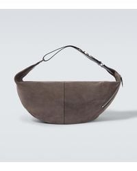 Lemaire - Belted Suede Shoulder Bag - Lyst