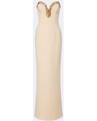 Rebecca Vallance - Alexandrite Embellished Crepe Bustier Gown - Lyst