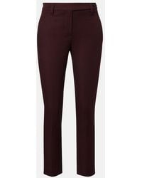 Brunello Cucinelli - Monili Cropped Cotton-Blend Slim Pants - Lyst