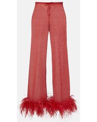 Oséree - Lumiere Plumage Wide-Leg Pants - Lyst