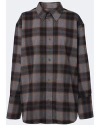 Rohe - Checked Cotton Flannel Shirt - Lyst
