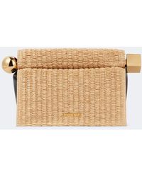 Jacquemus - Clutch Rond Carre De Efecto Rafia - Lyst