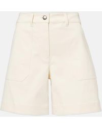 Moncler - Shorts Aus Baumwoll-Gabardine - Lyst