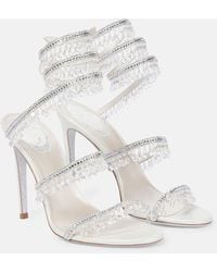 Rene Caovilla - Sandali Chandelier in pelle con cristalli - Lyst