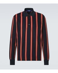 Junya Watanabe - Striped Wool Polo Shirt - Lyst