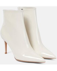 Gianvito Rossi - Patent Leather Ankle Boots - Lyst