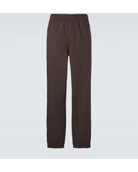 Miu Miu - Cotton Twill Tapered Pants - Lyst