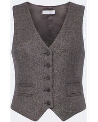 Gabriela Hearst - Coleridge Herringbone Cashmere And Wool Vest - Lyst