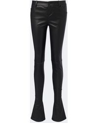 Gucci - Leather Slim Pants - Lyst