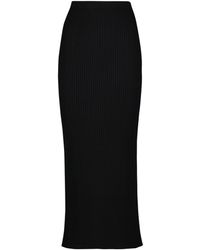 Chloé Wool And Cashmere Midi Skirt - Black