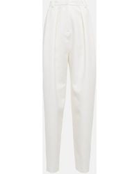 Magda Butrym - Silk And Wool Tapered Pants - Lyst